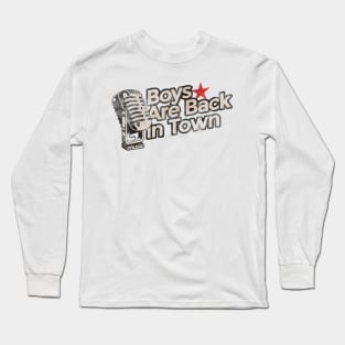 Boys Are Back in Town - Vintage Karaoke song Long Sleeve T-Shirt